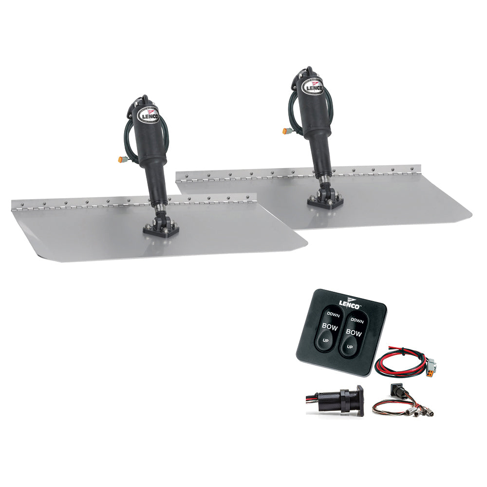 Lenco 12"x12" Standard Trim Tab Kit with Standard Integrated Switch 12V