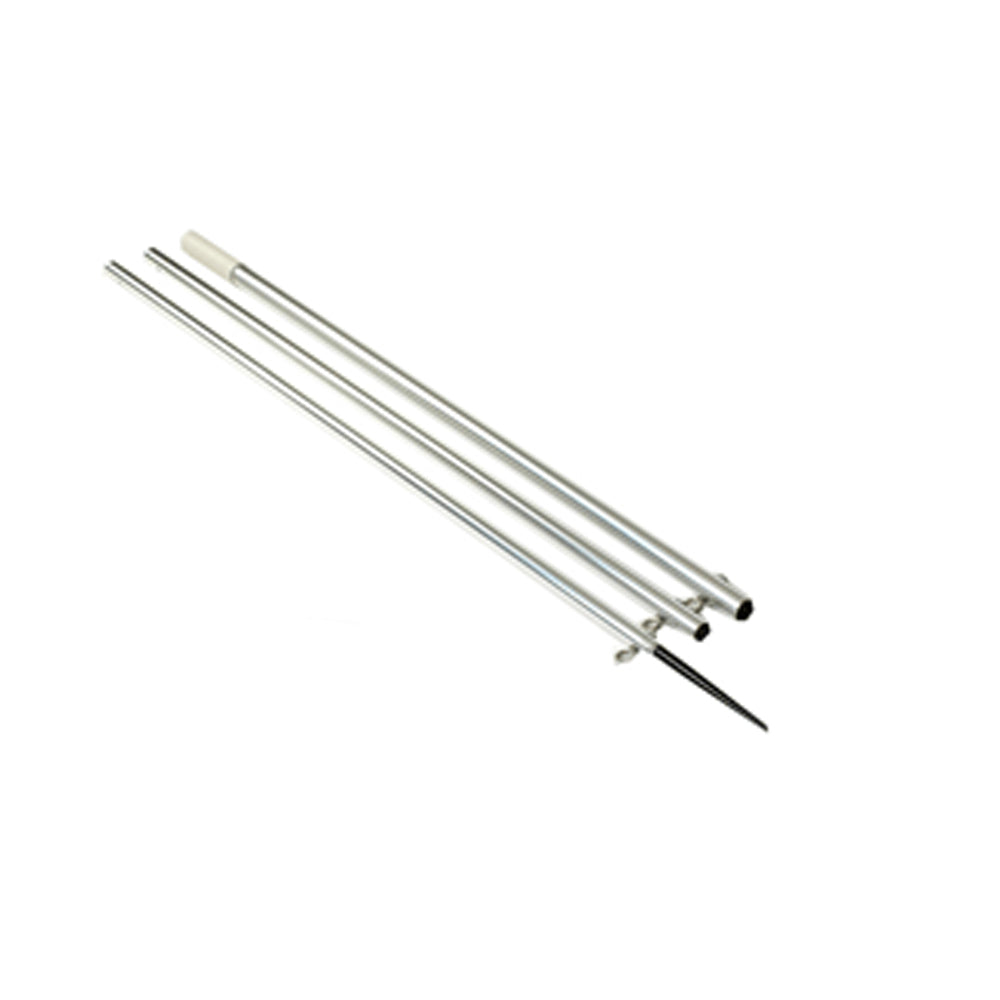 Lee's 12' MKII Bright Silver Pole with Black Spike - 1 3/8" OD