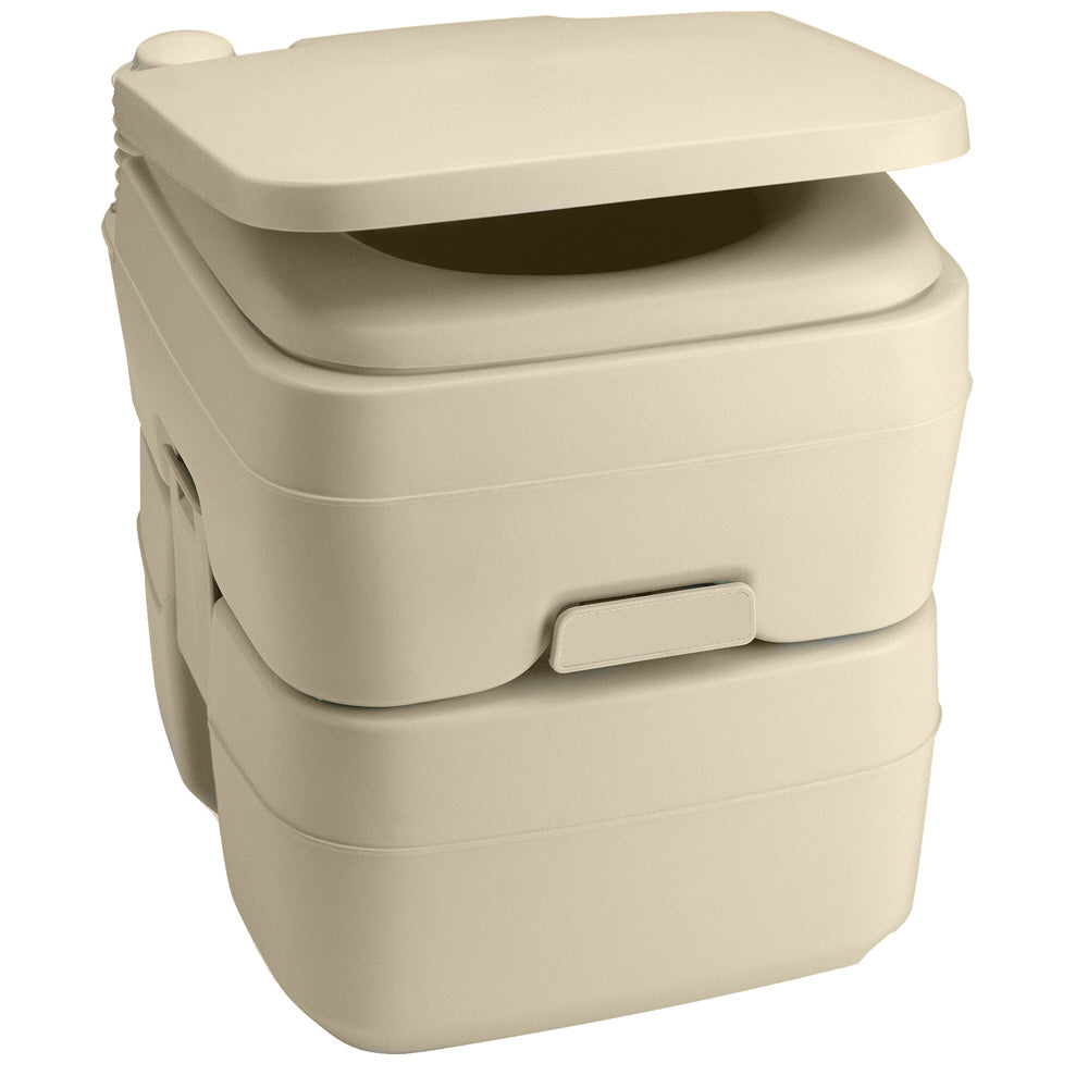 Dometic 965 MSD Portable Toilet with Mounting Brackets - 5 Gallon - Parchment