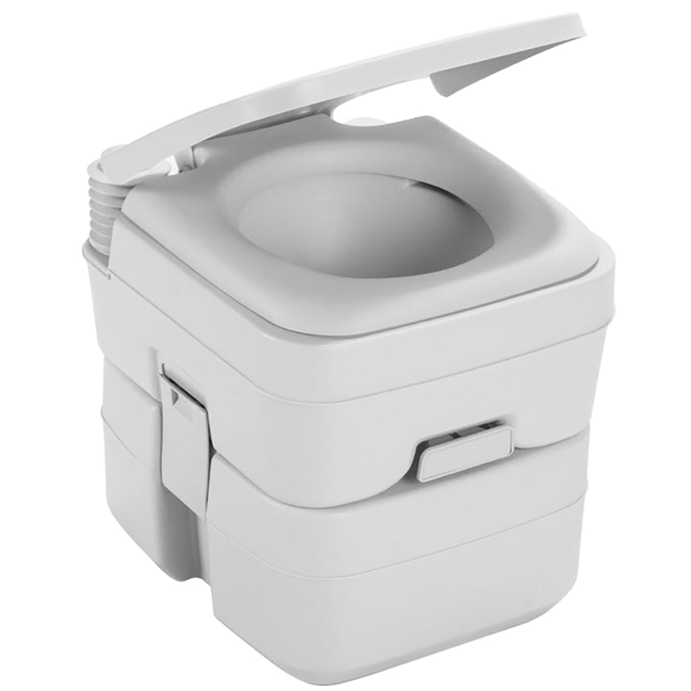 Dometic 965 MSD Portable Toilet with Mounting Brackets - 5 Gallon - Platinum