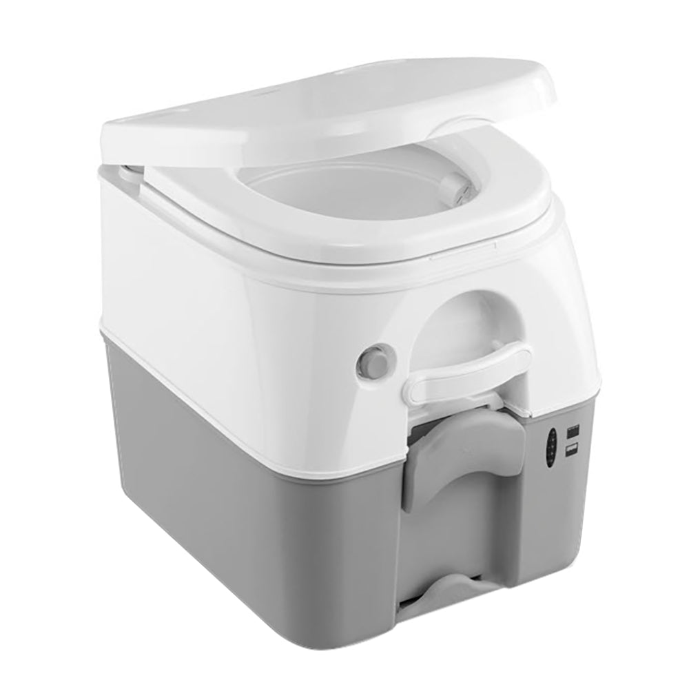 Dometic 975 MSD Portable Toilet with Mounting Brackets - 5 Gallon - Grey