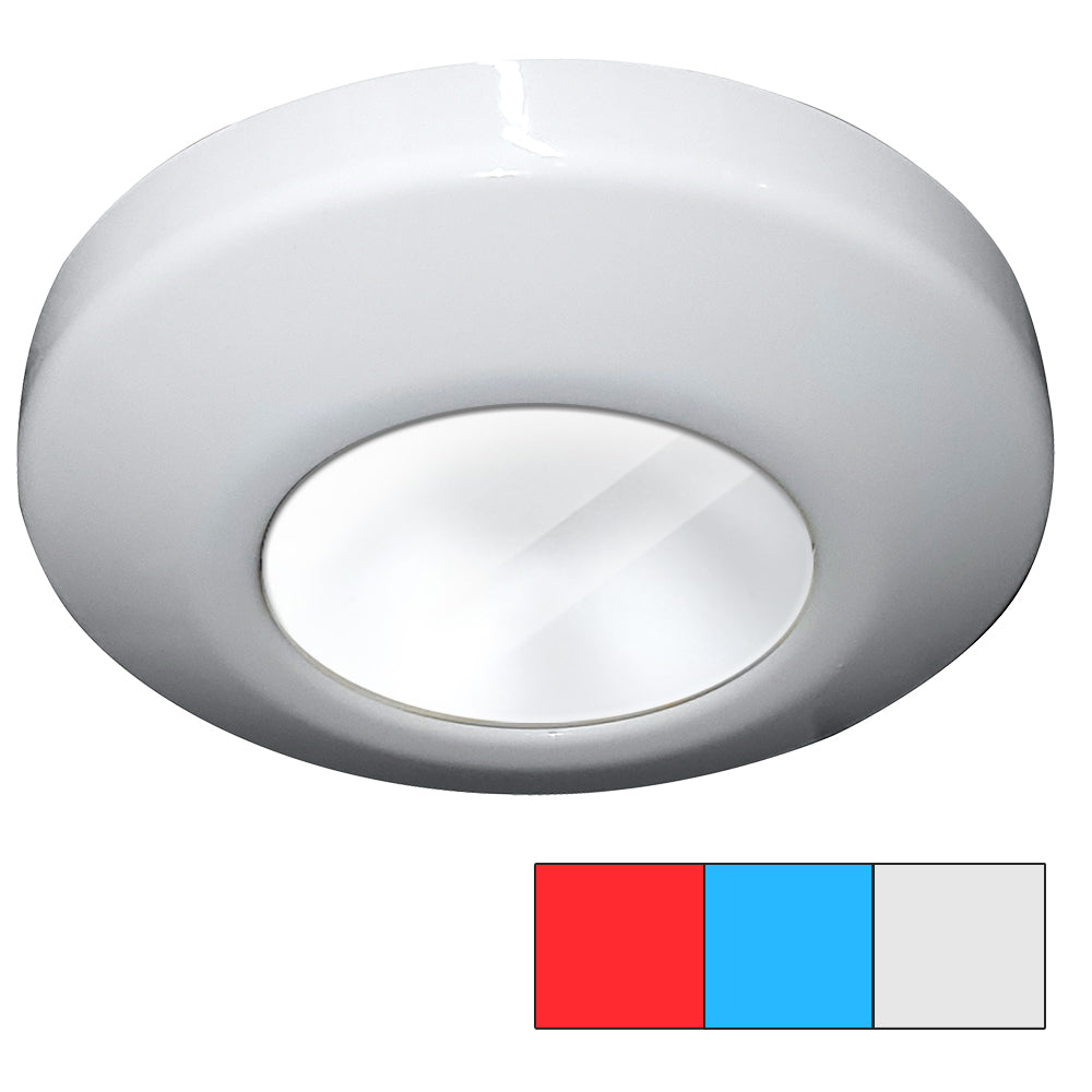 i2Systems Profile Tri-Light Surface Light - Red, Cool White & Blue, White Finish