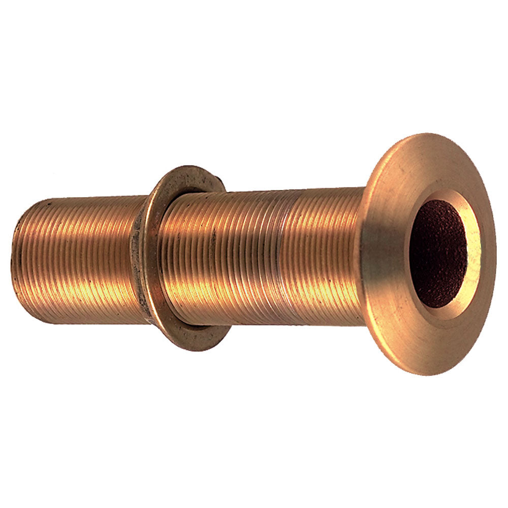 Perko 3/4" Thru-Hull Fitting w/ Pipe Thread Bronze Extra Long, Max Hull 5" Thick