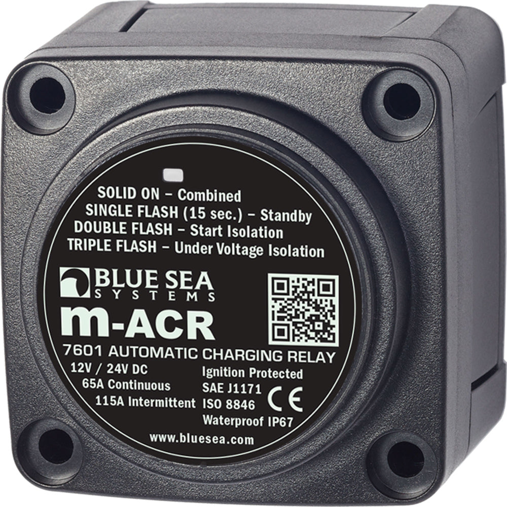 Blue Sea 7601 DC Mini ACR Automatic Charging Relay - 65Amp