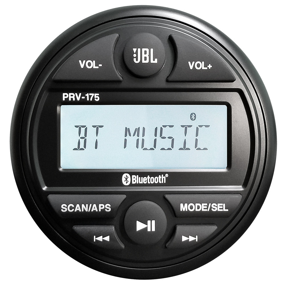 JBL PRV 175 AM/FM/USB Bluetooth Gauge Style Stereo Marine Digital Media Receiver