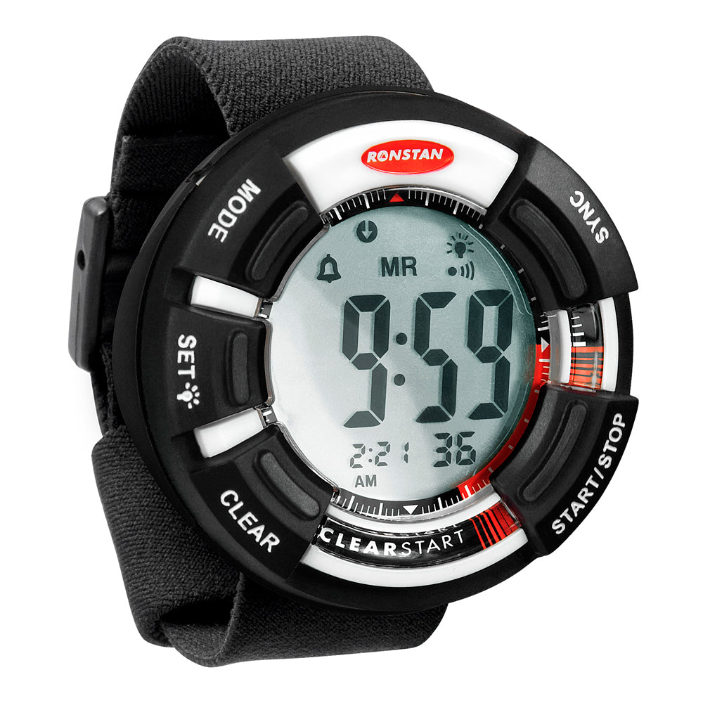 Ronstan Clear Start Race Timer Stop watch 65mm (2-9/16") with Backlight, Black