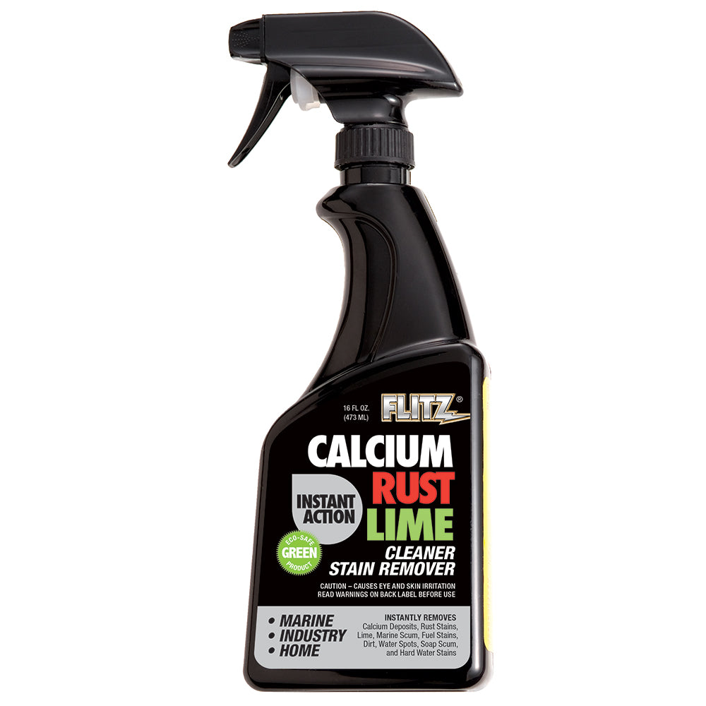 Flitz Instant Calcium Rust & Lime Instantly Remover 16oz Spray Bottle, CR 01606