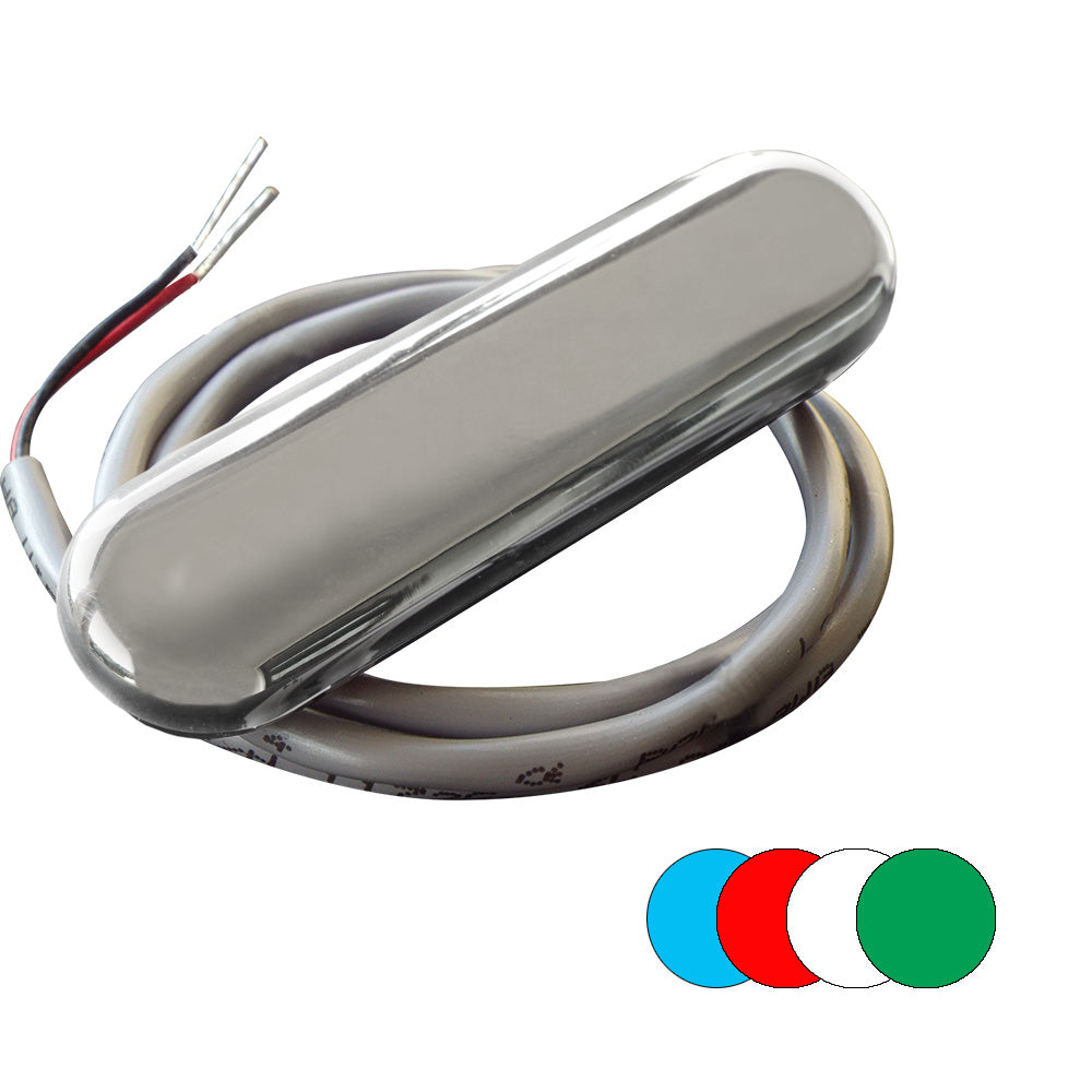 Shadow-Caster Courtesy Light w/2' Lead Wire, SS Cover - RGB Multi-Color - 4-Pack