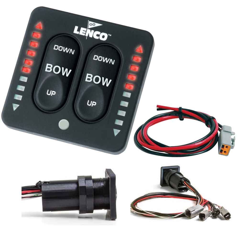 Lenco LED Indicator Tactile Switch Kit with Pigtail for Single Actuator Systems