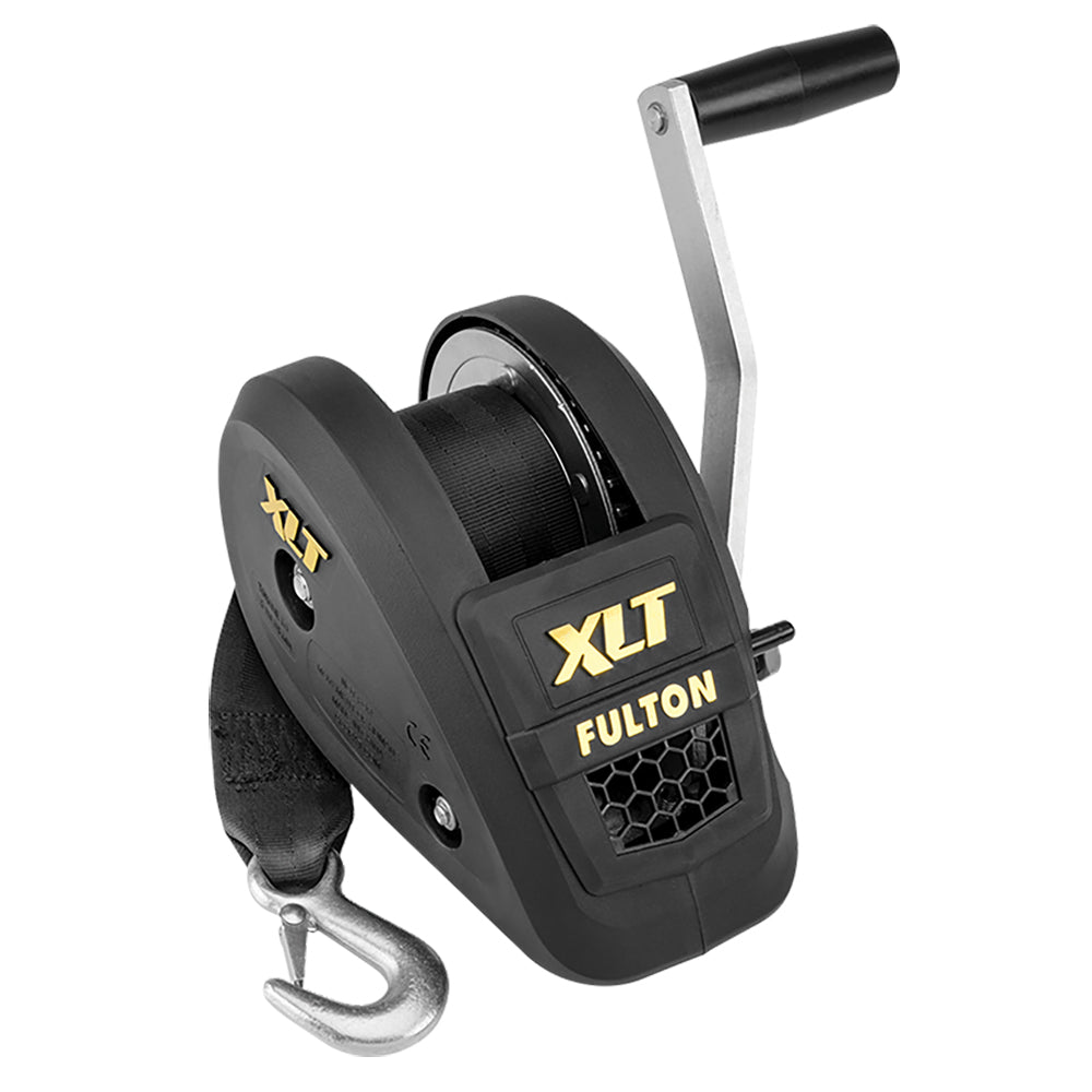 Fulton 1500lb Single Speed Winch with 20' Strap Included - Black Cover