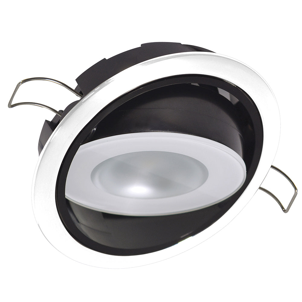 Lumitec Mirage Positionable Down Light Warm White Dimming, Hi CRI, White Bezel