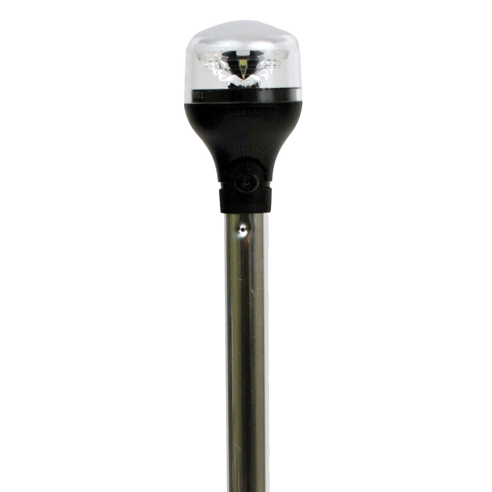 Attwood LightArmor Plug-In All-Around Light - 20" Aluminum Pole, Black w/Adapter