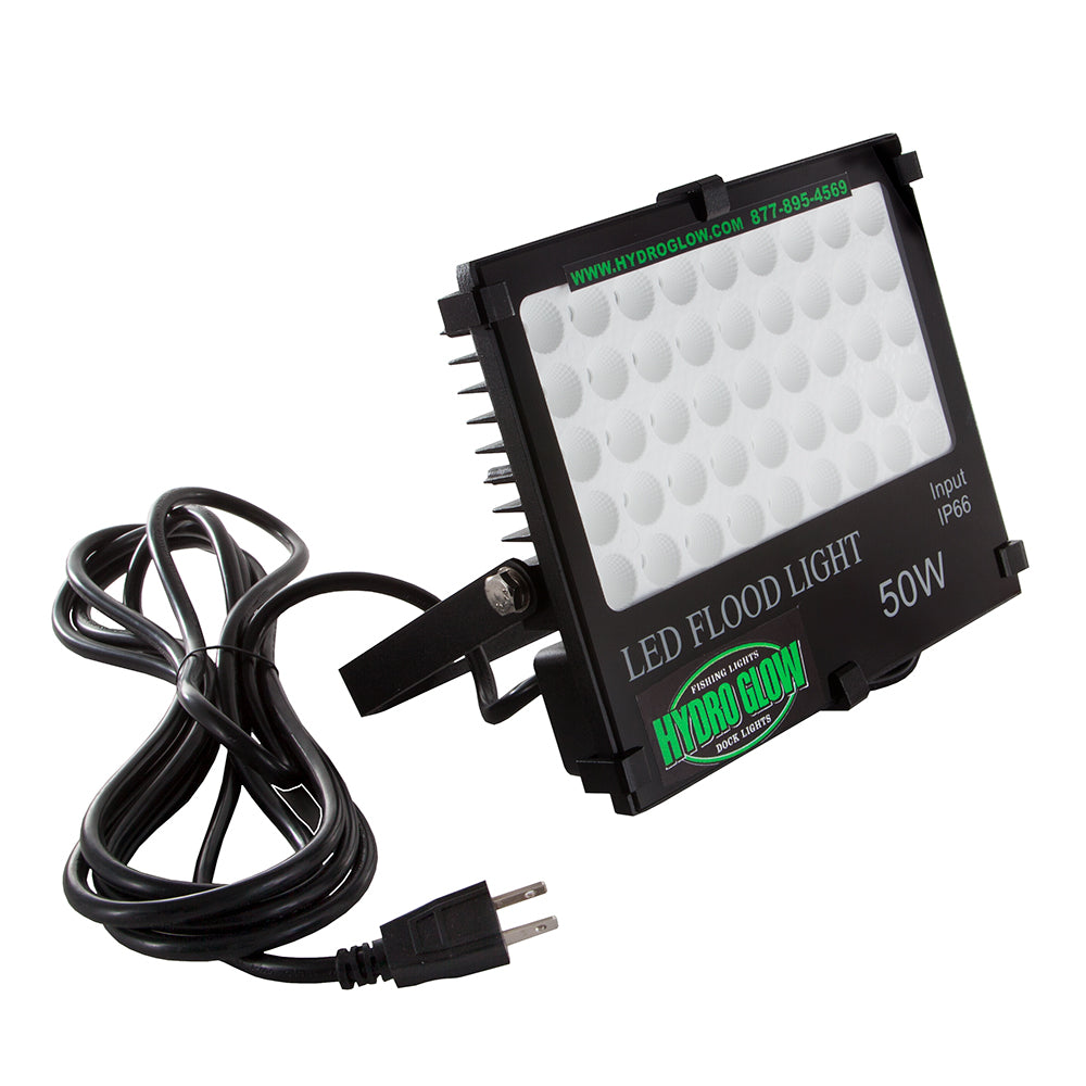 Hydro Glow FL50 50 Watt and 120V AC Flood Light Boat Fishing Lights, Green