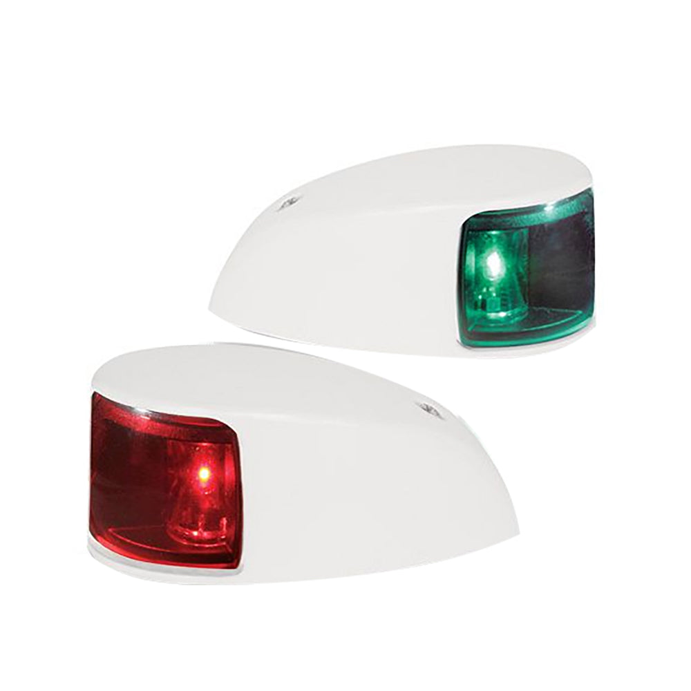 Hella Marine Deck Mount Port & Starboard Pair - 2nm - Colored Lens/White Housing