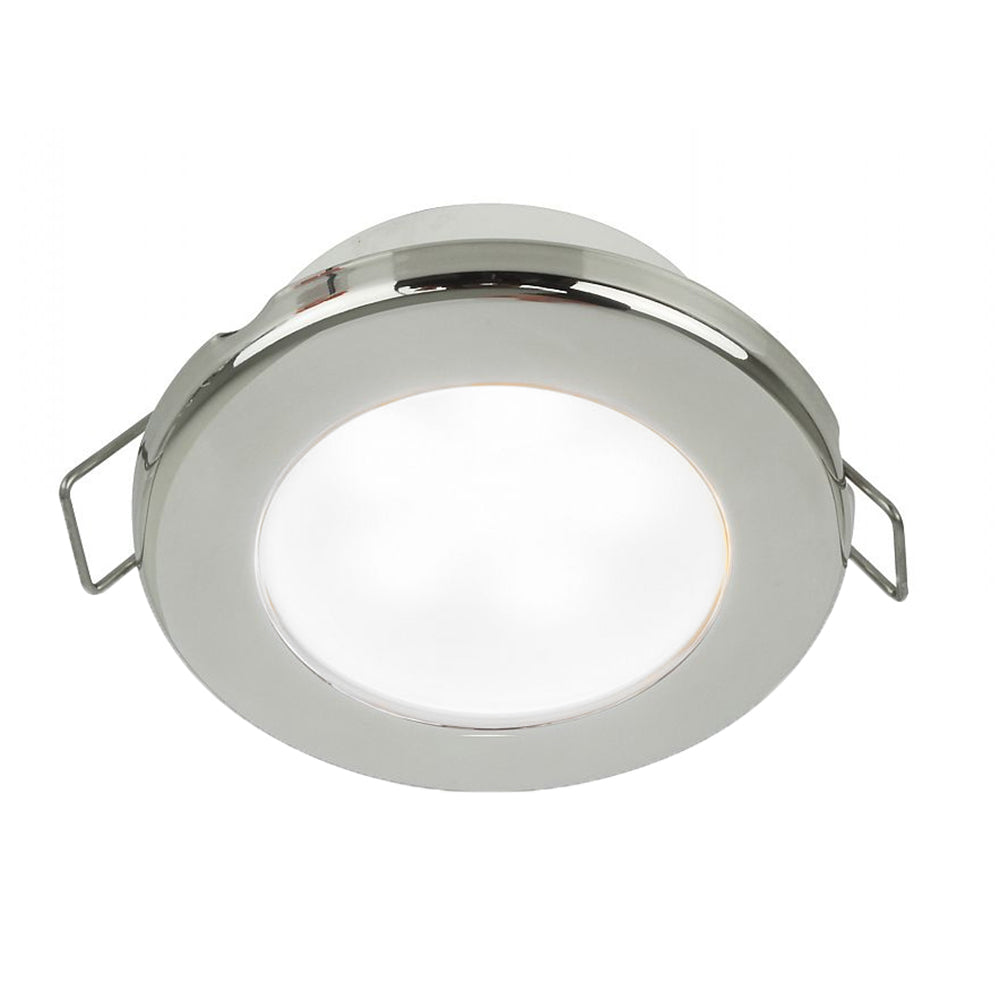 Hella Marine EuroLED 75 3" Round Spring Mount Down Light White LED, SS Rim, 12V