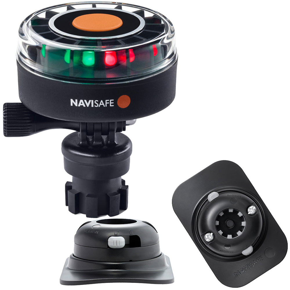 Navisafe Navilight 2NM Tricolor with Navimount Base & RIB Mount - Black