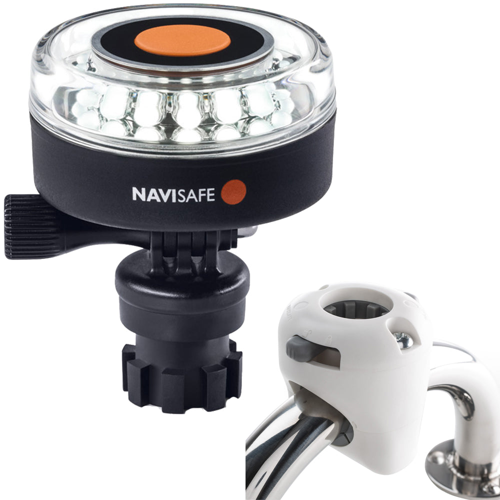 Navisafe Navilight 360° 2NM White with Navimount Base & Rail Mount - White