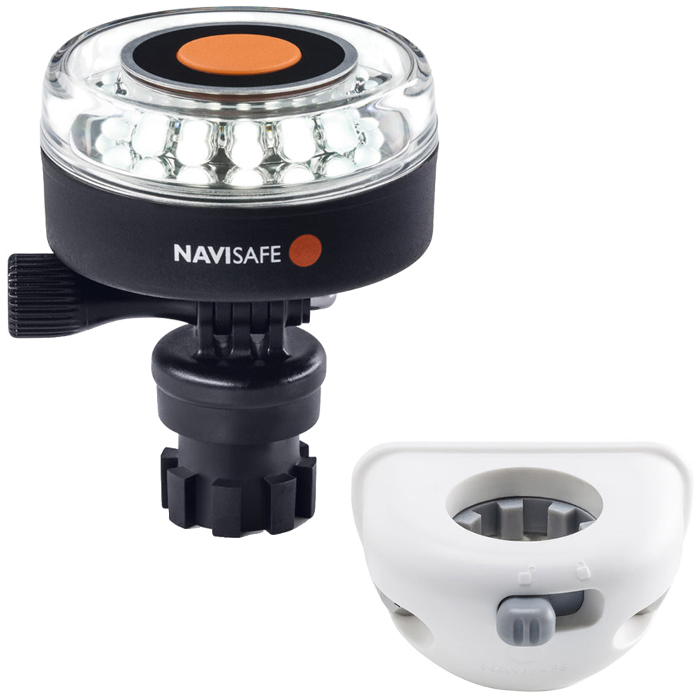 Navisafe Navilight 360° 2NM White with Navimount Base & Vertical Mount - White