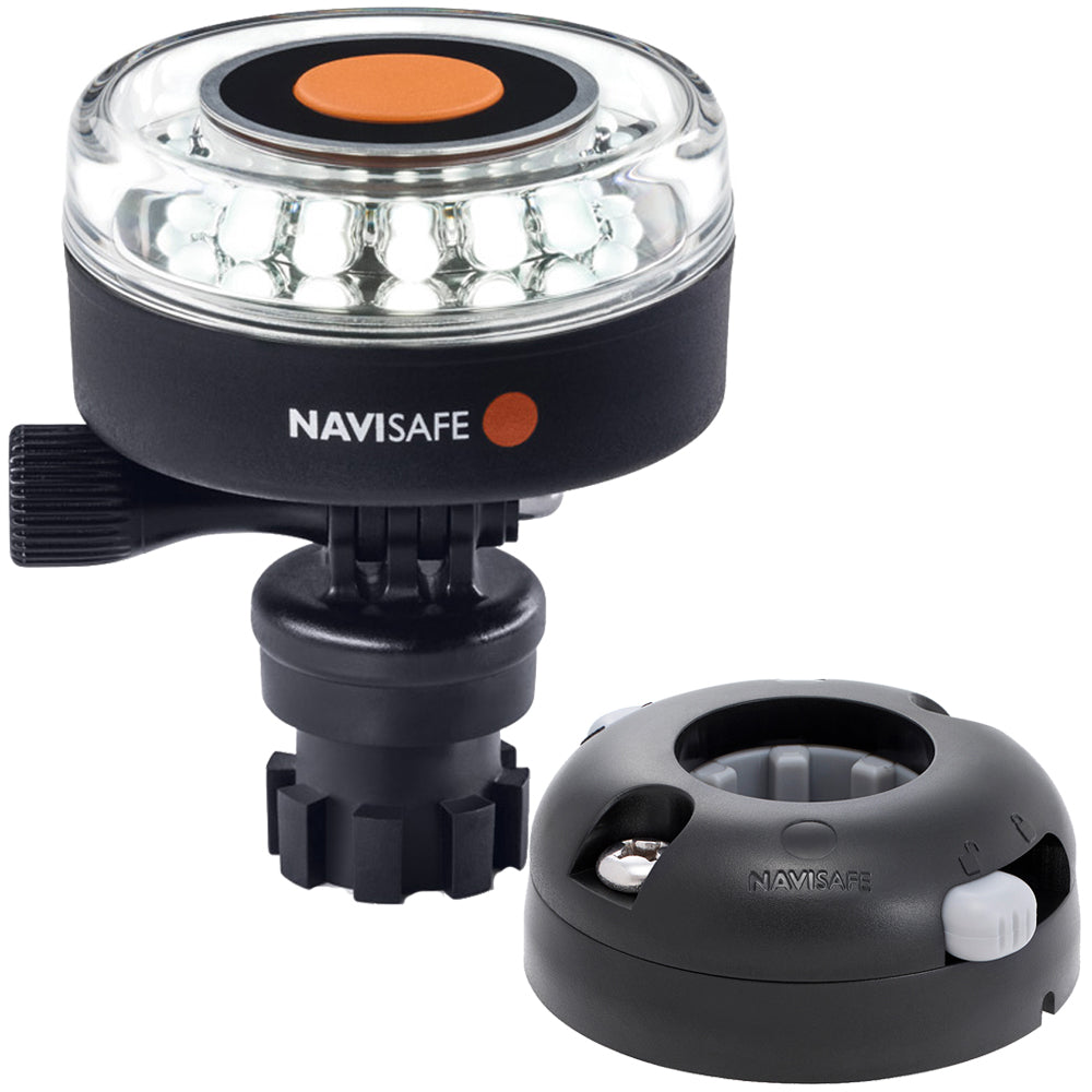 Navisafe Navilight 360° 2NM White with Navimount Base & Horizontal Mount - Black