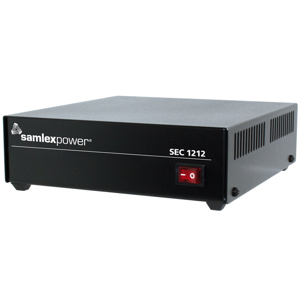 Samlex Desktop Switching 10 Amp Power Supply 120VAC Input and 12V Output, Black