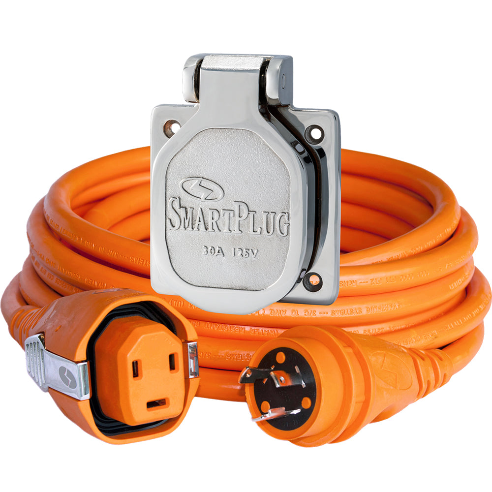 SmartPlug 30 AMP Dual Configuration Cordset Stainless Steel Inlet Combo 50'