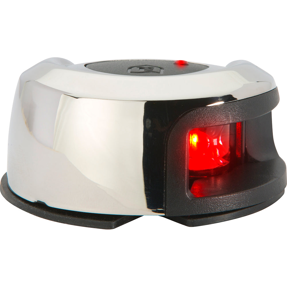 Attwood LightArmor Deck Mount Navigation Light - Stainless Steel - Port (red)