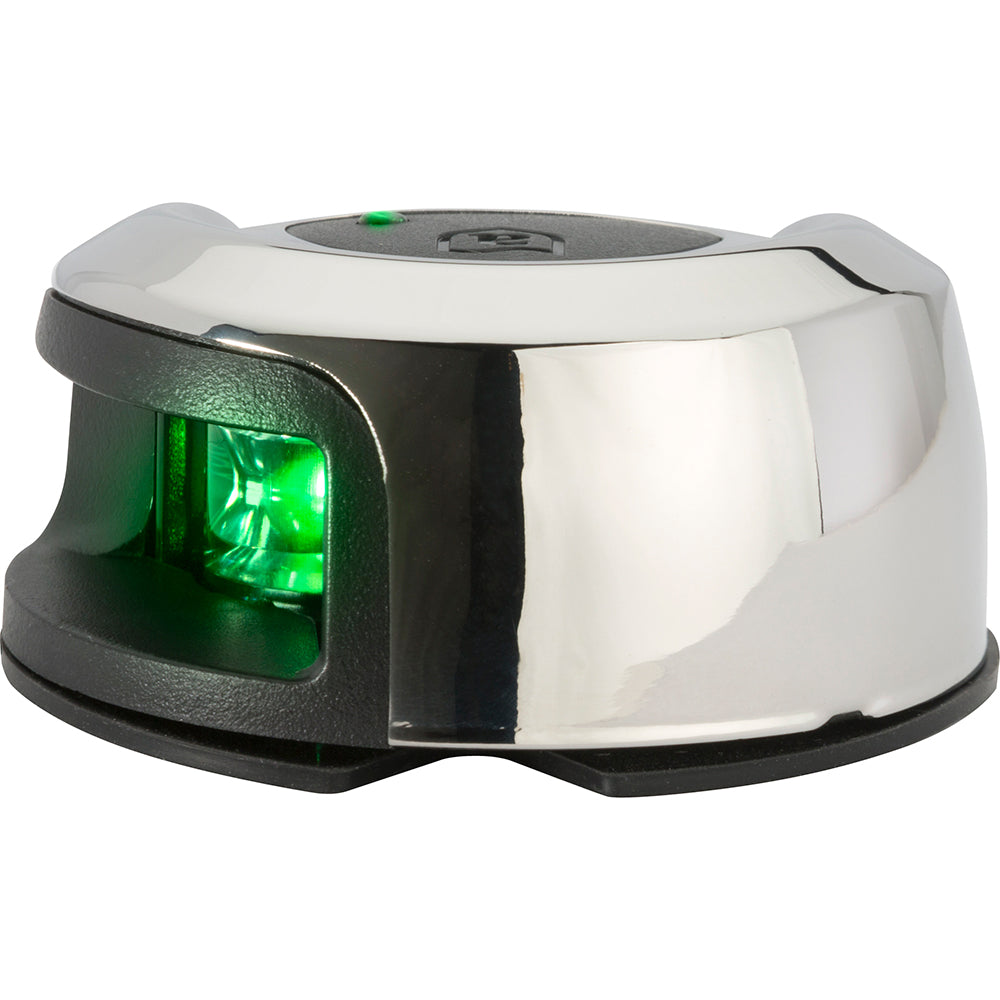 Attwood LightArmor Deck Mount Navigation Light - Stainless Steel - (green) 2NM