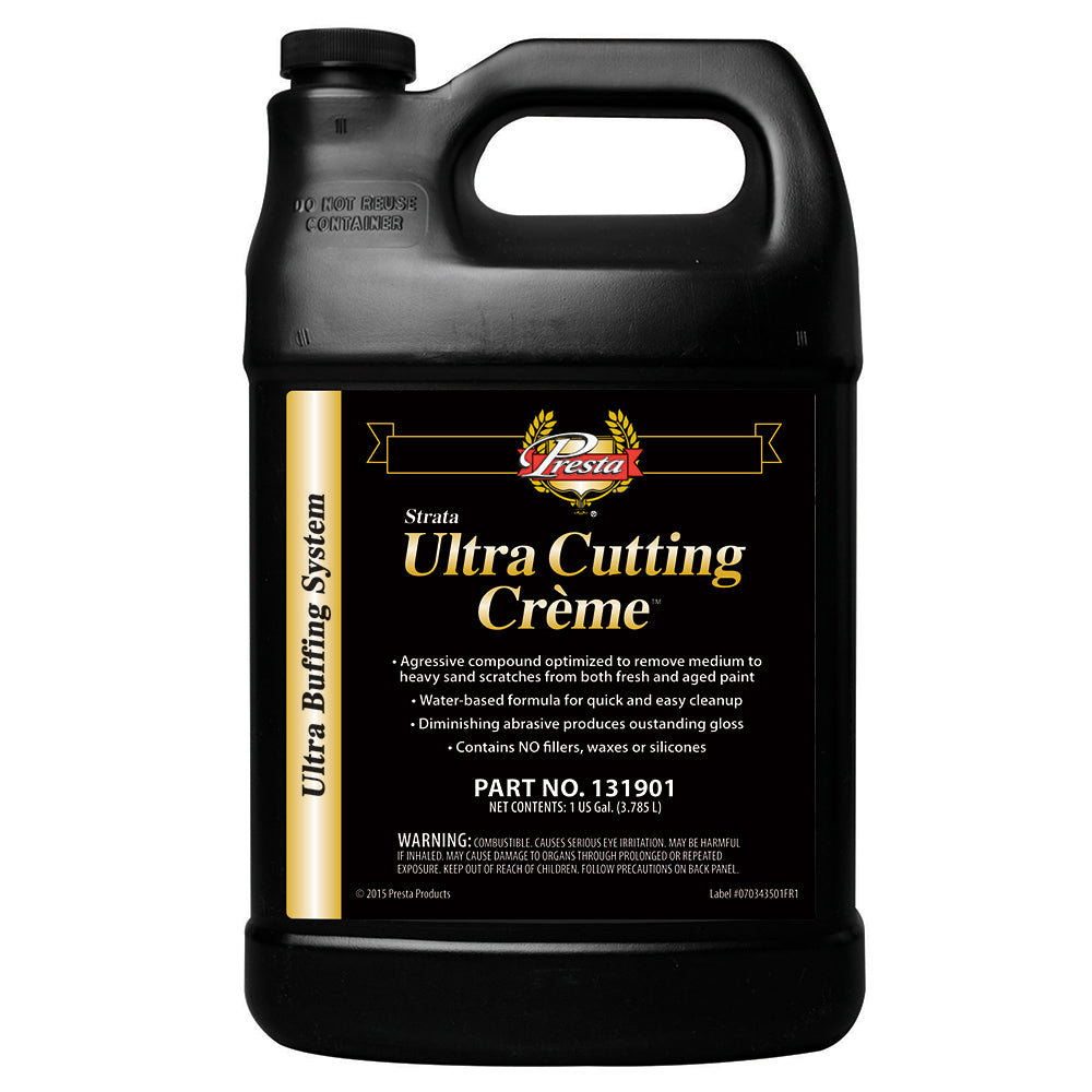 Presta 131901 Ultra Cutting Creme Polishing for Marine and Gel Coats, 1 Gallon