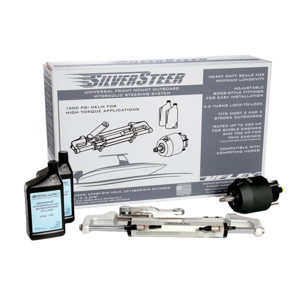 Uflex Front Mount Outboard Hydraulic Steering System with UC128-SVS-1 Cylinder