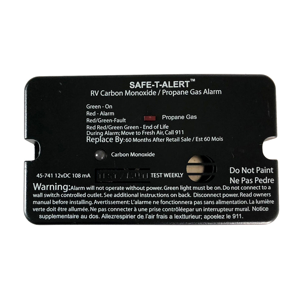 Safe-T-Alert 45-Series Combo Carbon Monoxide Propane Alarm Surface Mount - Black