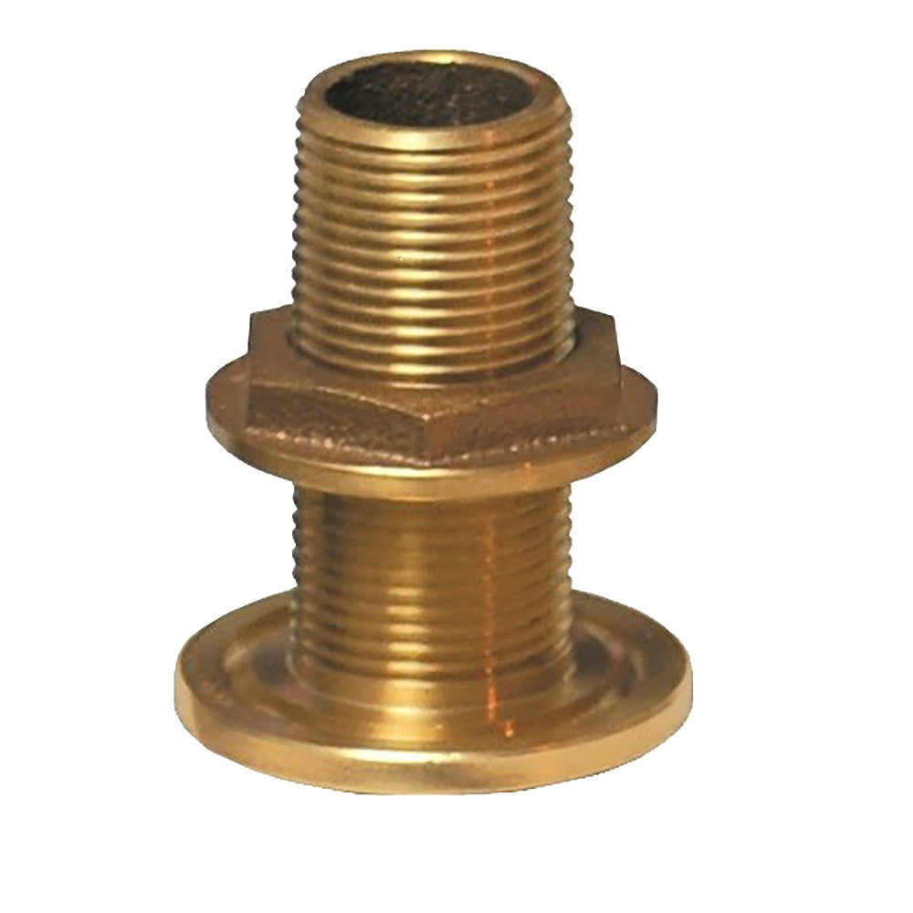 GROCO 1-1/4" NPS NPT Combo Bronze Thru-Hull Fitting with Nut