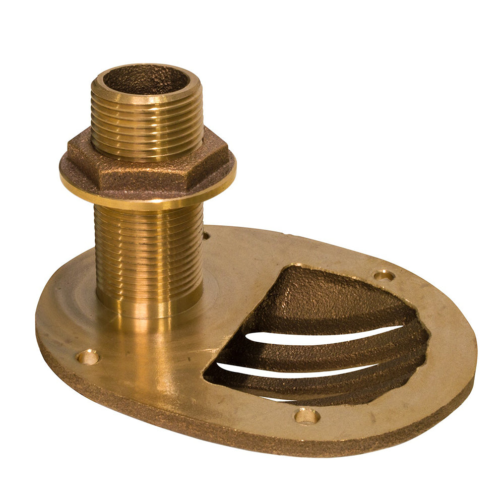 GROCO 3/4" Bronze Combo Scoop Thru-Hull with Nut