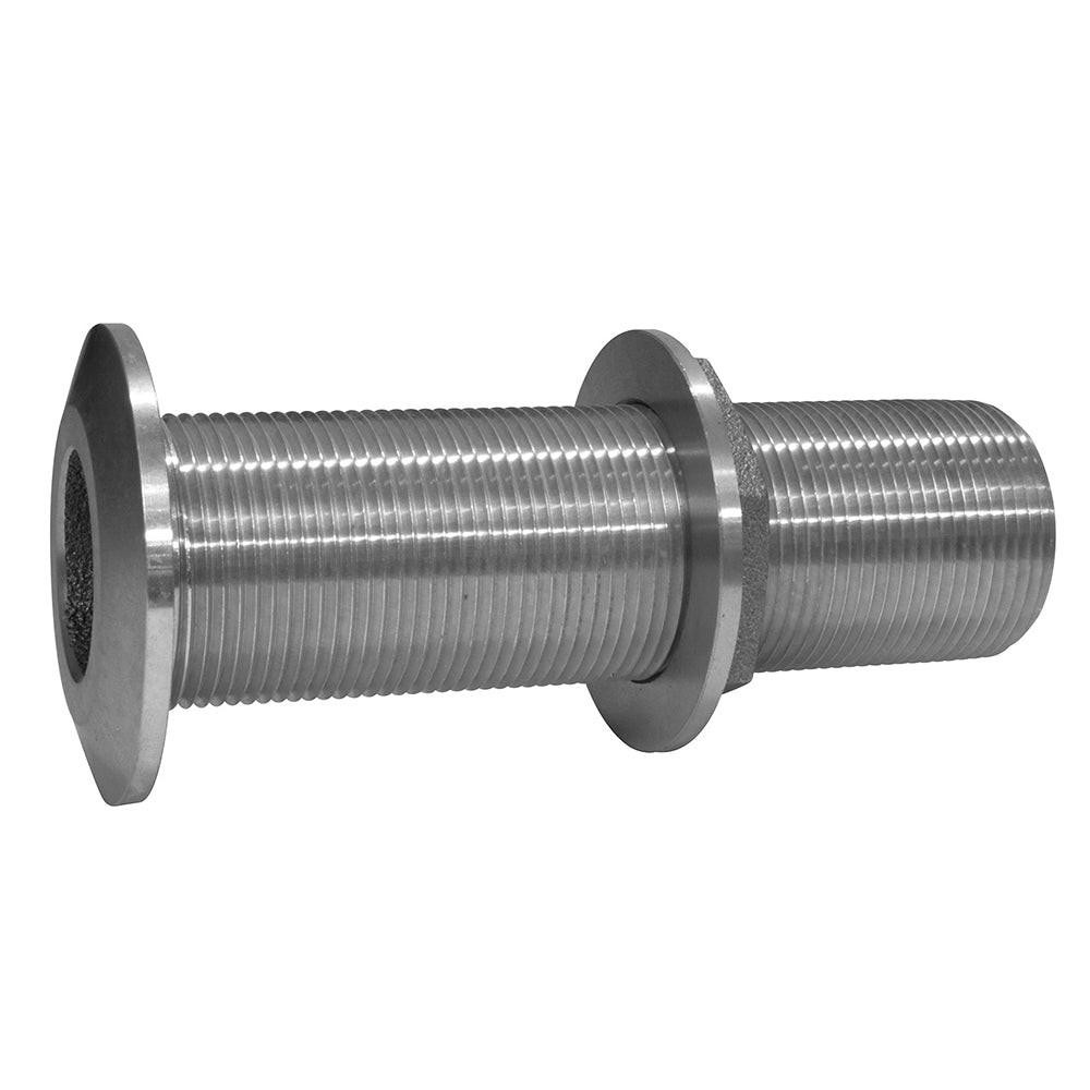 GROCO 3/4" Stainless Steel Extra Long Thru-Hull Fitting with Nut