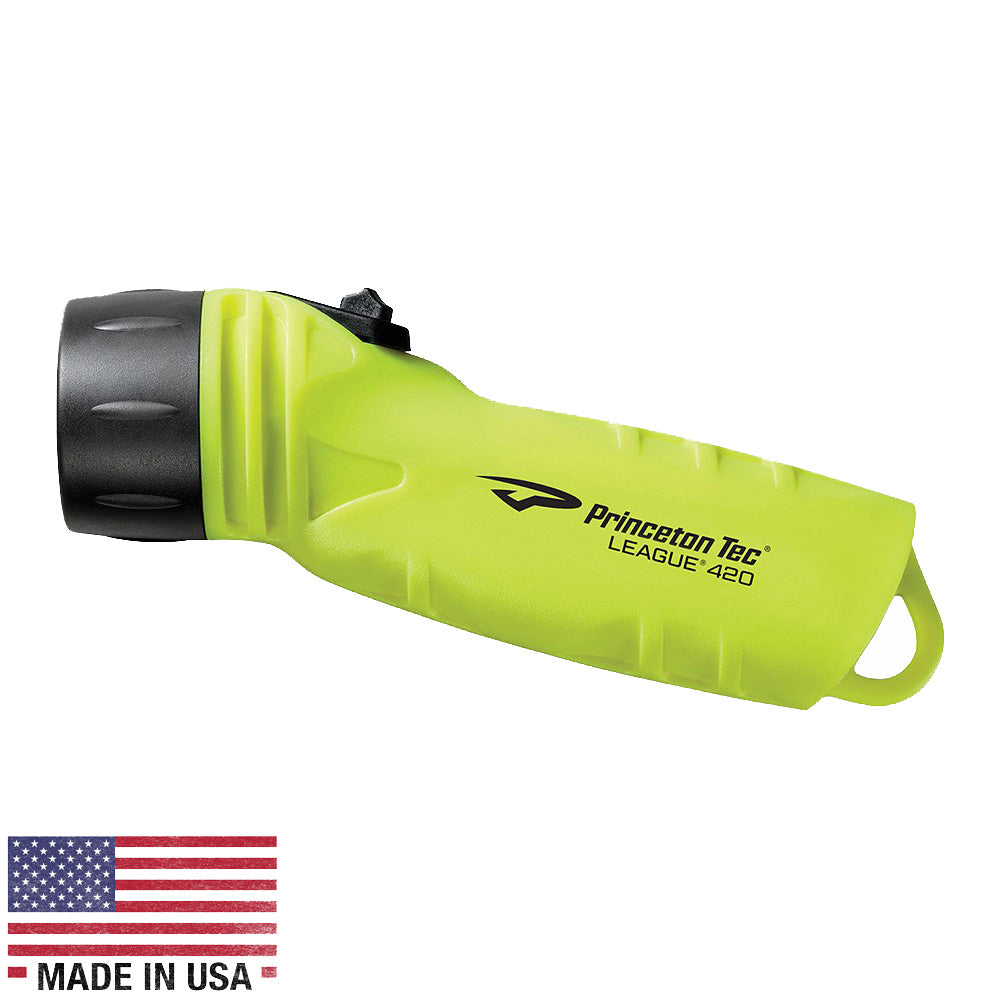 Princeton Tec LG4-NY League LED Flashlight with Powerful Spot Beam, Neon Yellow