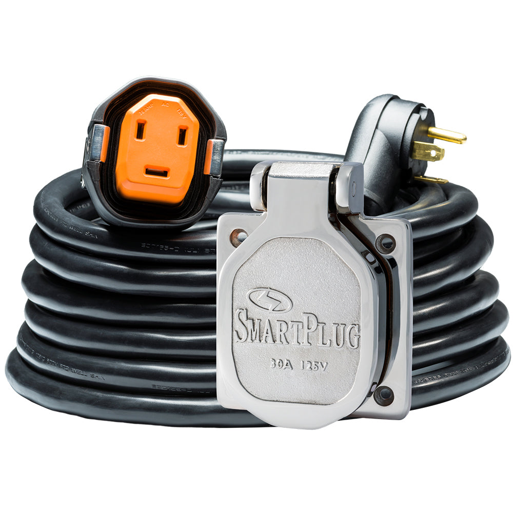 SmartPlug RV Kit 30 AMP Dual Configuration Cordset Stainless Inlet Combo - 30'