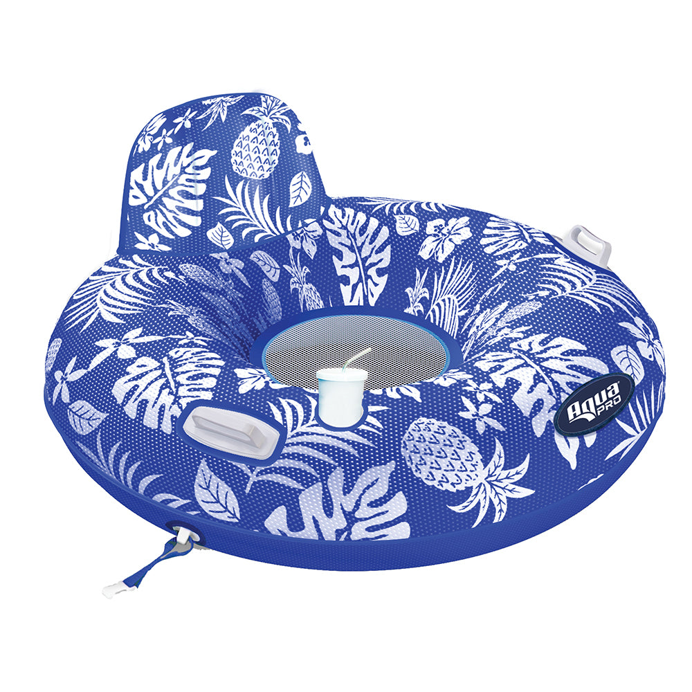 Aqua Leisure Supreme Lake Tube Hibiscus Pineapple Royal Blue, Docking Attachment