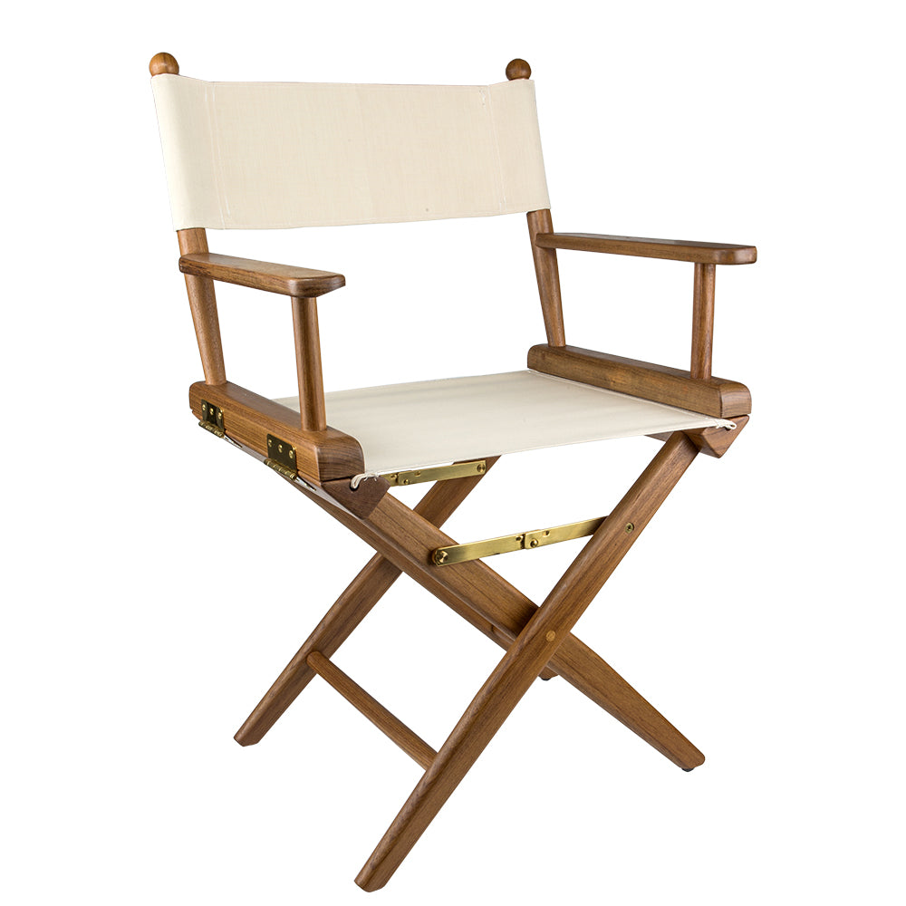 Whitecap Director's Chair with Natural Seat Covers - Teak