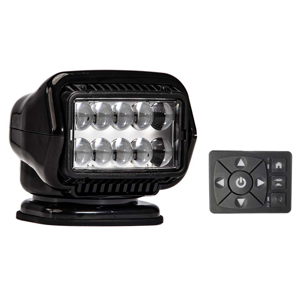 Golight Stryker Permanent Mount Black 12V LED w/Hard Wired Dash Mount Remote