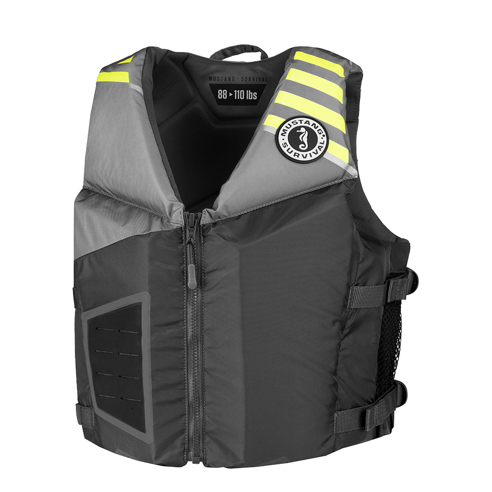 Mustang Young Adult REV Foam Vest Grey/Light Grey/Fluorescent Yellow, Universal