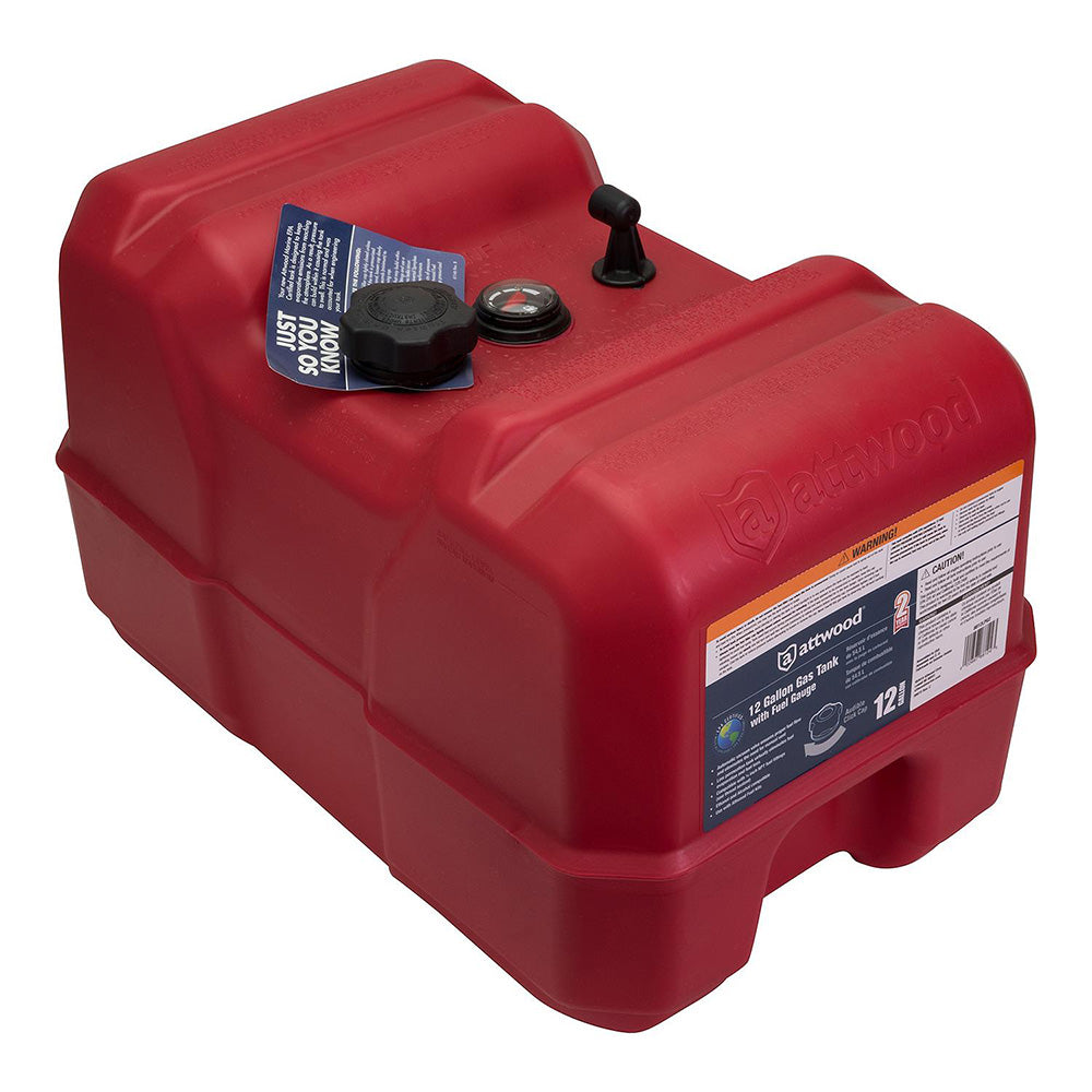 Attwood Portable Fuel Tank - 12 Gallon with Gauge