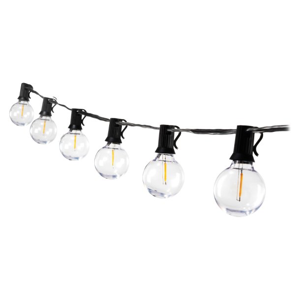 IYN Stands 32432 G40 LED Bistro-Style String Lights (Black)