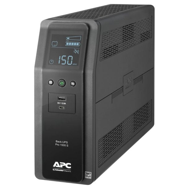 APC BR1500MS2 Back-UPS Pro 10-Outlet/2-USB 1,500-Volt-Ampere Battery Back-Up