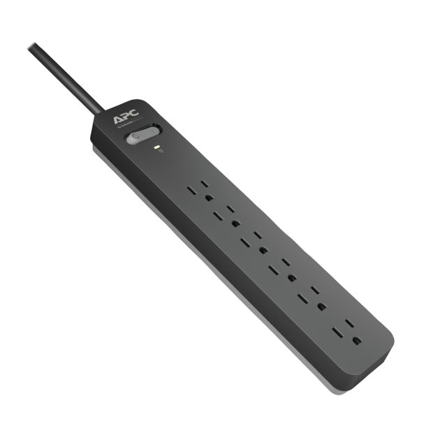 APC PE66 6-Outlet SurgeArrest Surge Protector, 6ft Cord (Black)