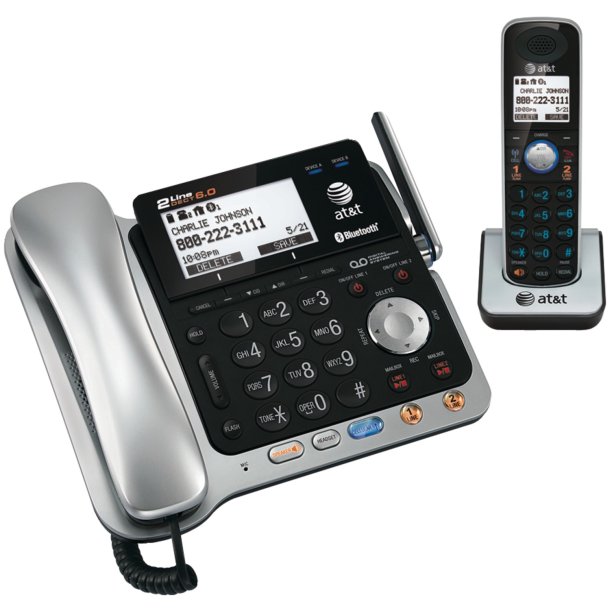 AT&T TL86109 DECT 6.0 2-Line - Cell Corded/Cordless Bluetooth Phone System