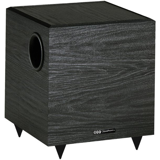 BIC America V80 Venturi 8" Indoor Down-Firing Powered Subwoofer, 200 Watts Black