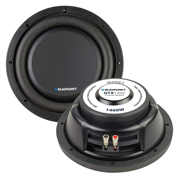 Blaupunkt GTX120S Slim Line Single-Voice-Coil 4-Ohm Subwoofer (12", 1400W Max)