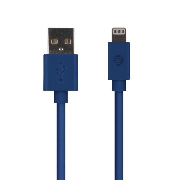 AT&T PVLC1-BLU 4-Foot PVC Charge and Sync Lightnings Cable (Blue)