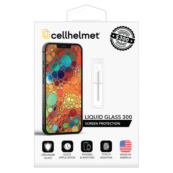 cellhelmet Liquid Glass PRO+ Screen Protector for Phones, Watches, Glass Screens