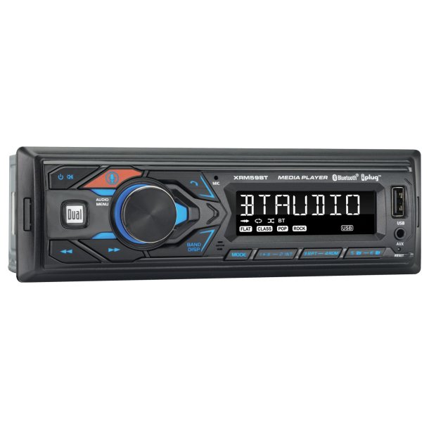 Dual XRM59BT Single-DIN In-Dash All-Digital Media Receiver with Bluetooth