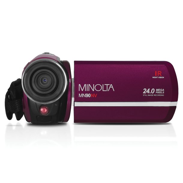 Minolta MN90NV-M Full HD 1080p IR Night Vision Camcorder (Maroon)